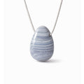 Chalcedon (blau) Anhänger gebohrt