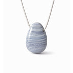 Chalcedon (blau) Anhänger gebohrt