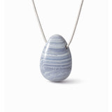 Chalcedon (blau) Anhänger gebohrt