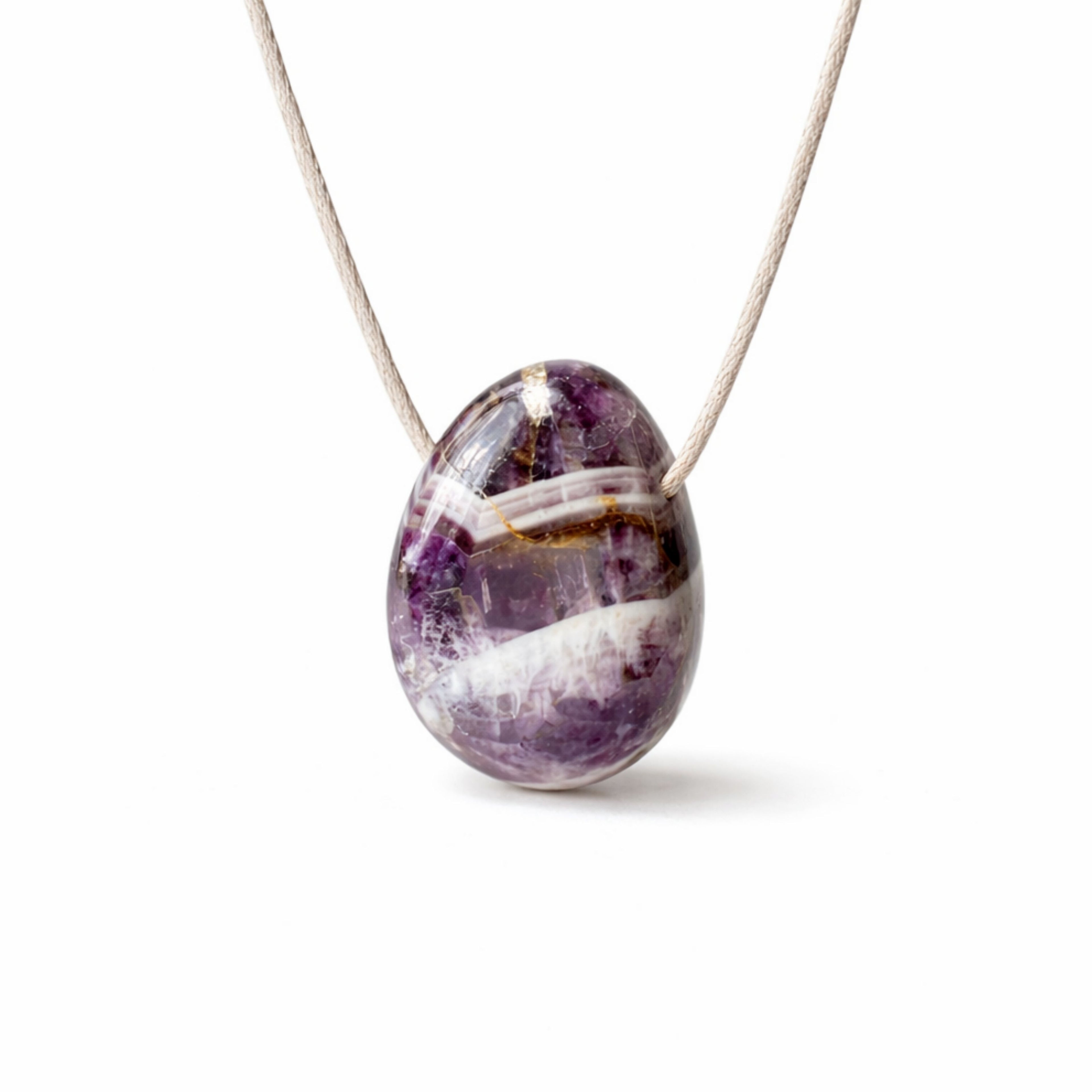 Amethyst Chevron Anhänger gebohrt