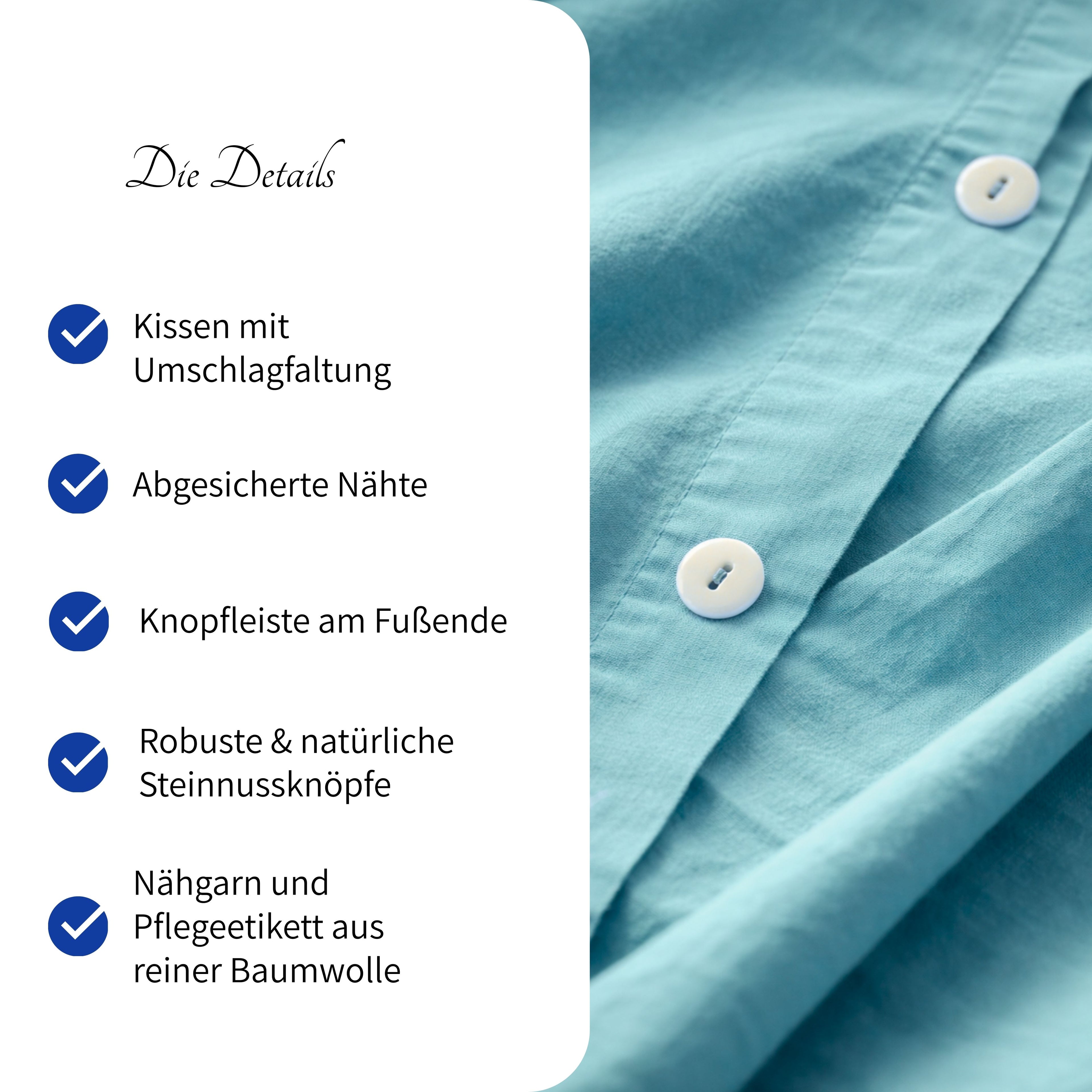 Bettdeckenbezug Blau