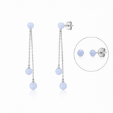 2in1 Chalcedon Ohrringe