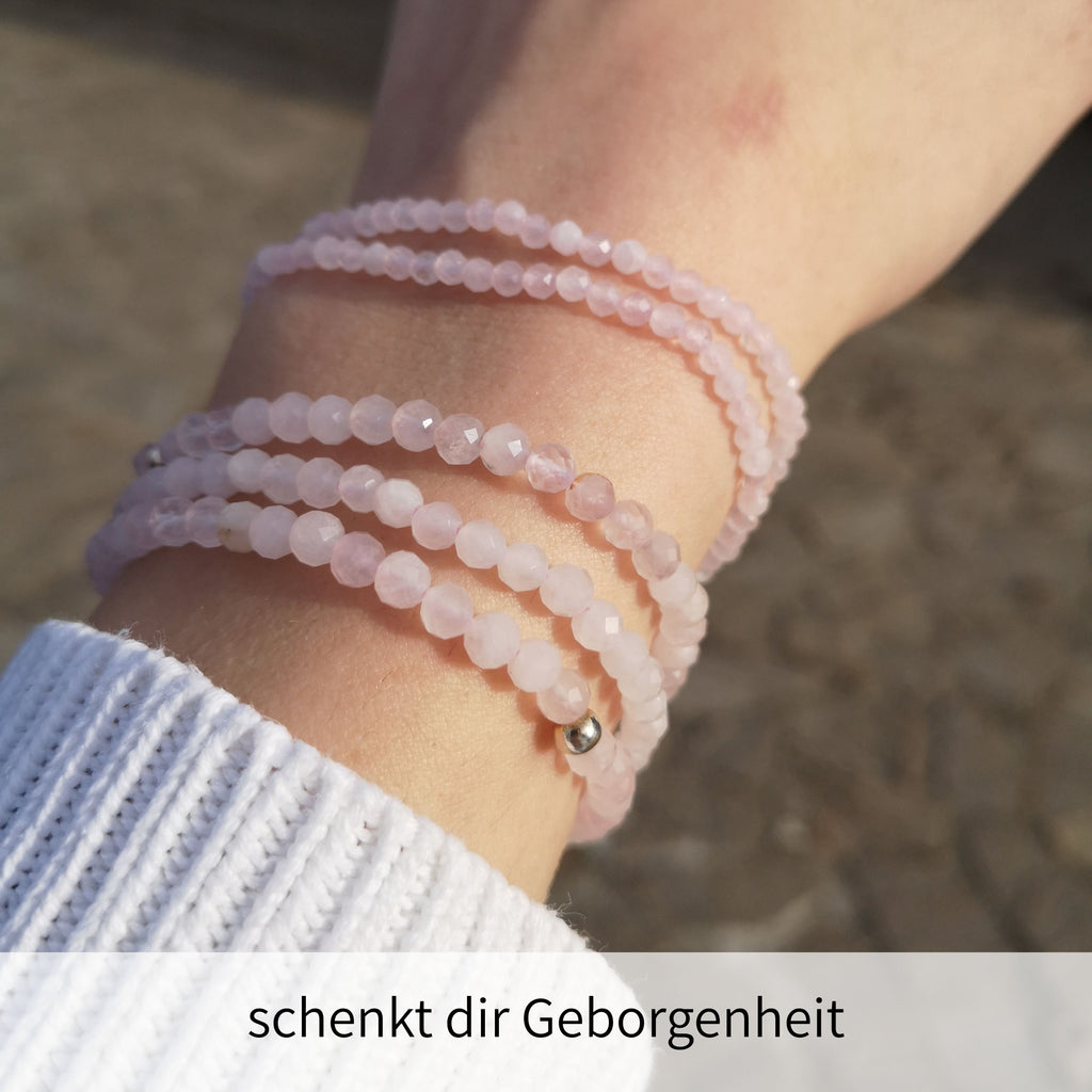 Damen Armband Rosenquarz