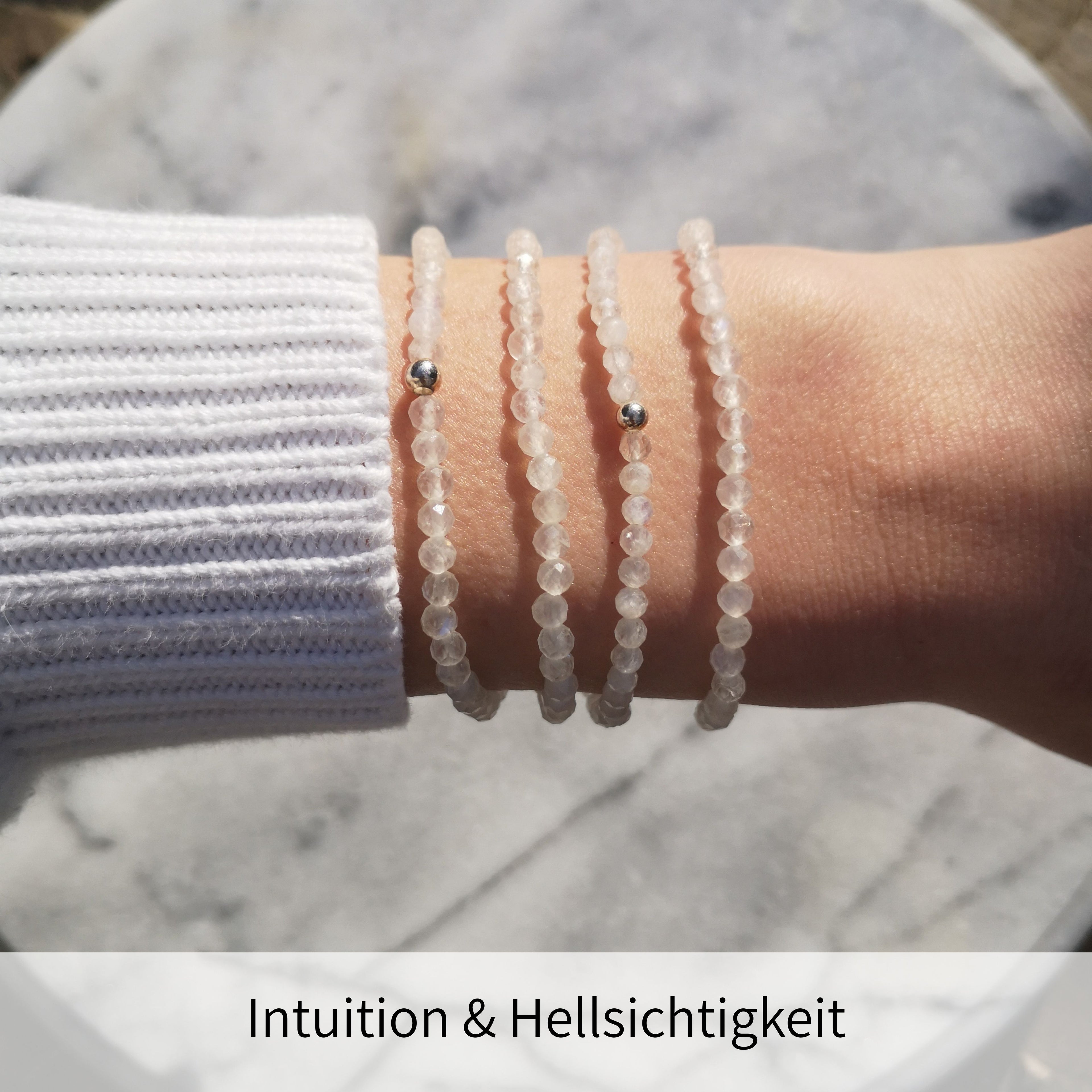 Damen Armband Labradorit weiß