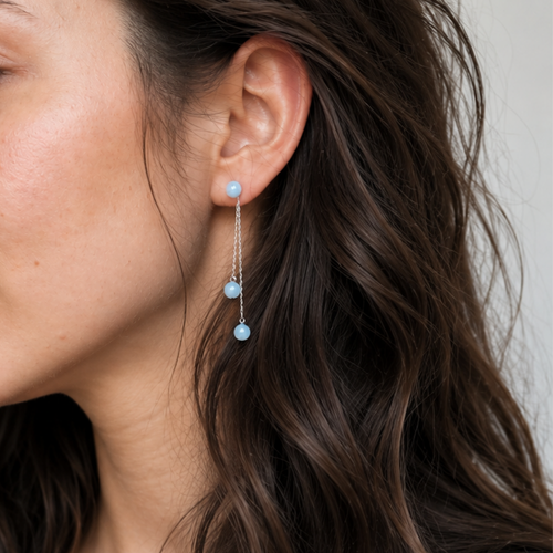 2in1 Chalcedon Ohrringe