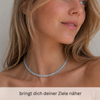 Halskette Aquamarin-Würfel