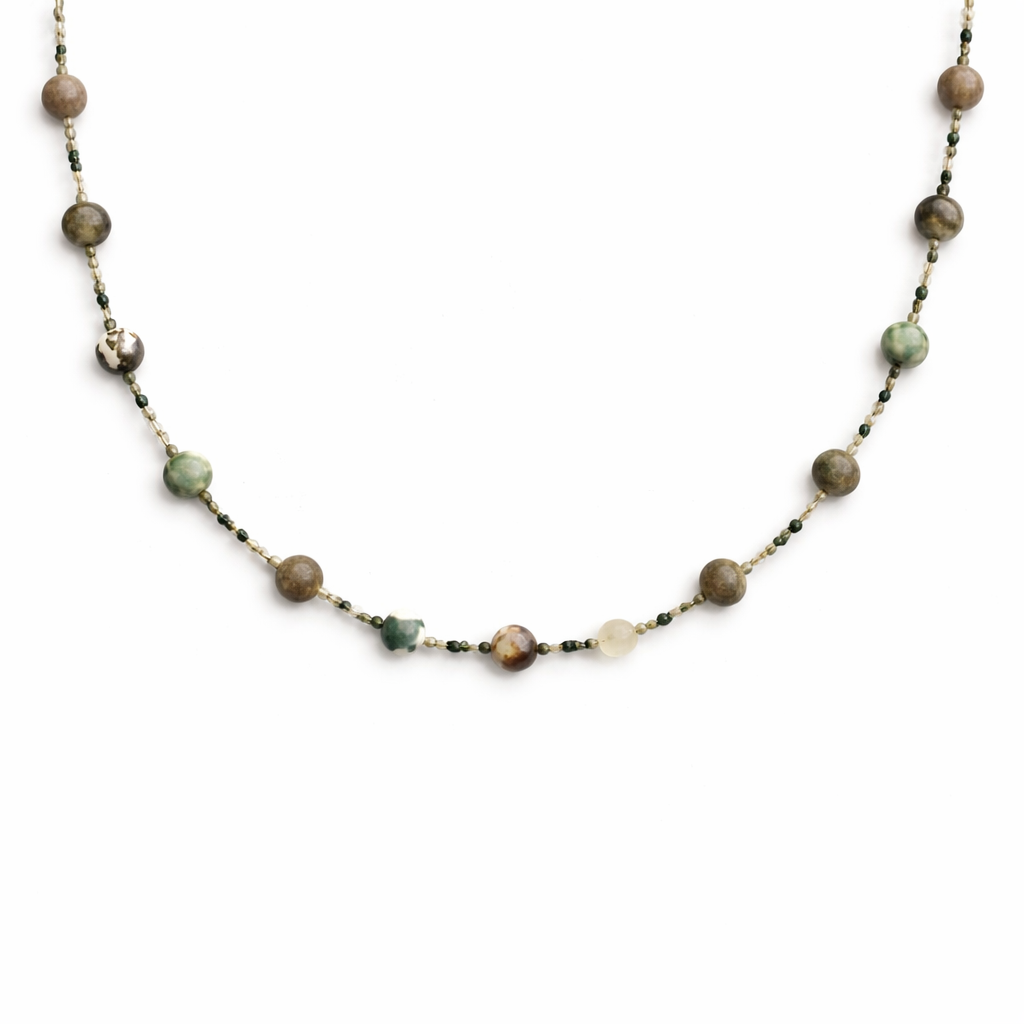 Halskette Baumachat & Moosachat