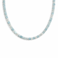 Halskette Aquamarin-Würfel