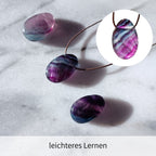 Regenbogenfluorit Anhänger gebohrt