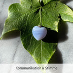 Herzanhänger mit 925er Silber-Öse blauer Chalcedon